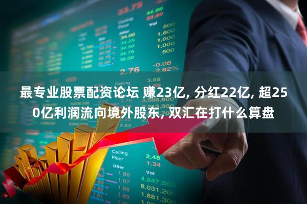 最专业股票配资论坛 赚23亿, 分红22亿, 超250亿利润流向境外股东, 双汇在打什么算盘
