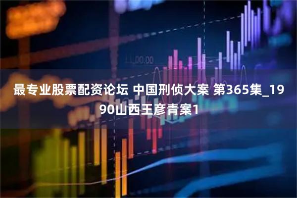 最专业股票配资论坛 中国刑侦大案 第365集_1990山西王彦青案1